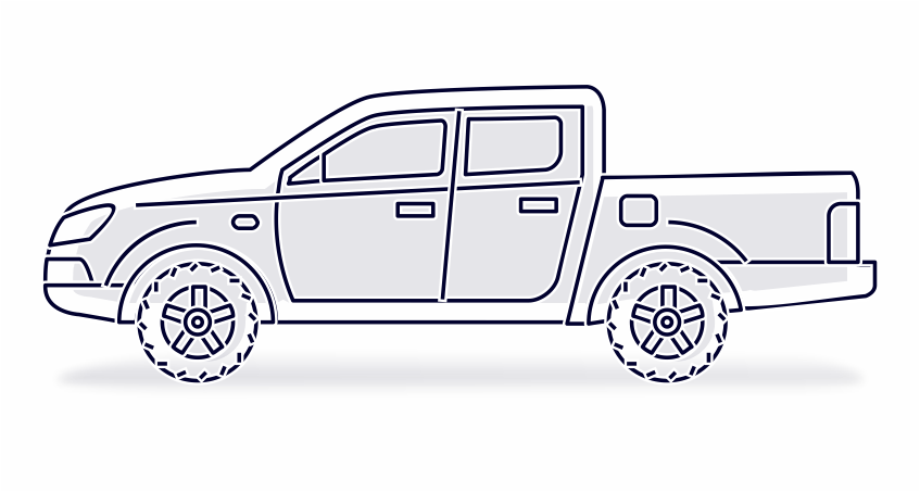 Outline of a car representing vehicle related information or services