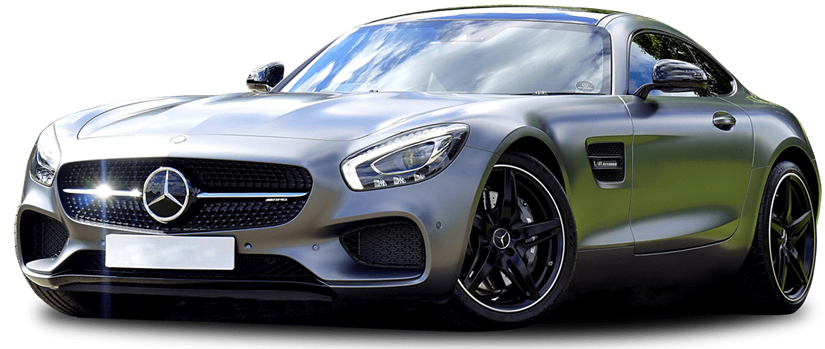 Road Tax - Calculator - image of a sleek silver Mercedes Benz