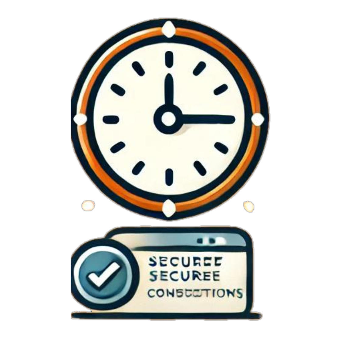 Clock with a document, representing quick and time-saving road tax renewals